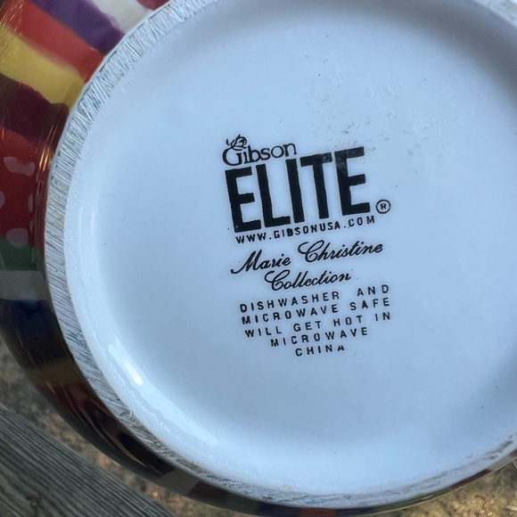 Gibson Elite Marie Christine Collection Striped Cereal Bowl - Picture 5 of 9